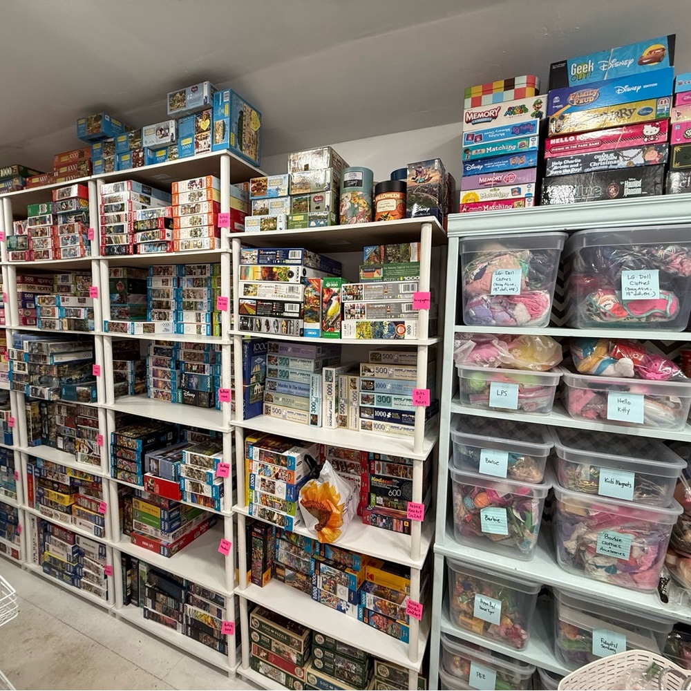 HUNDREDS of PUZZLES in my closet!!
